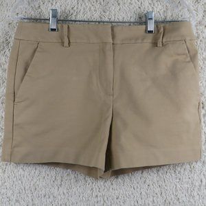 LOFT* Women's 1.5"‎ Belt Loop 4 Pocket Hidden Closure Khaki Color Shorts~ Size 4